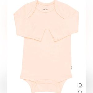 Kyte Baby Long Sleeve Bamboo Bodysuit Porcelain Pink/Peach 12-18m